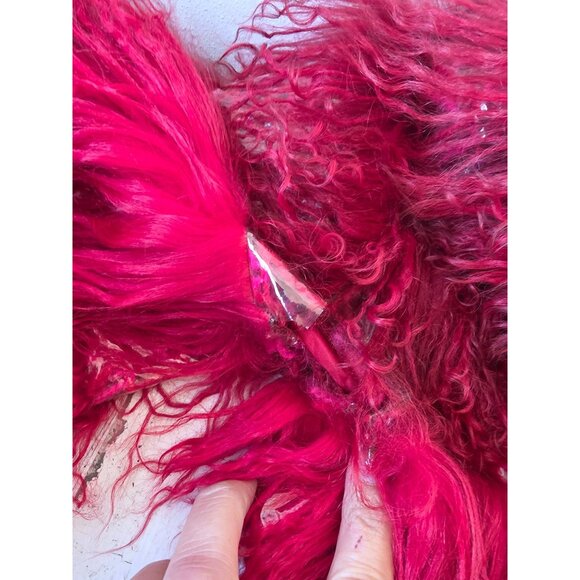 Antique France unique sheep alpaca ? coat fashion runway unique jacket women's M - Picture 12 of 12